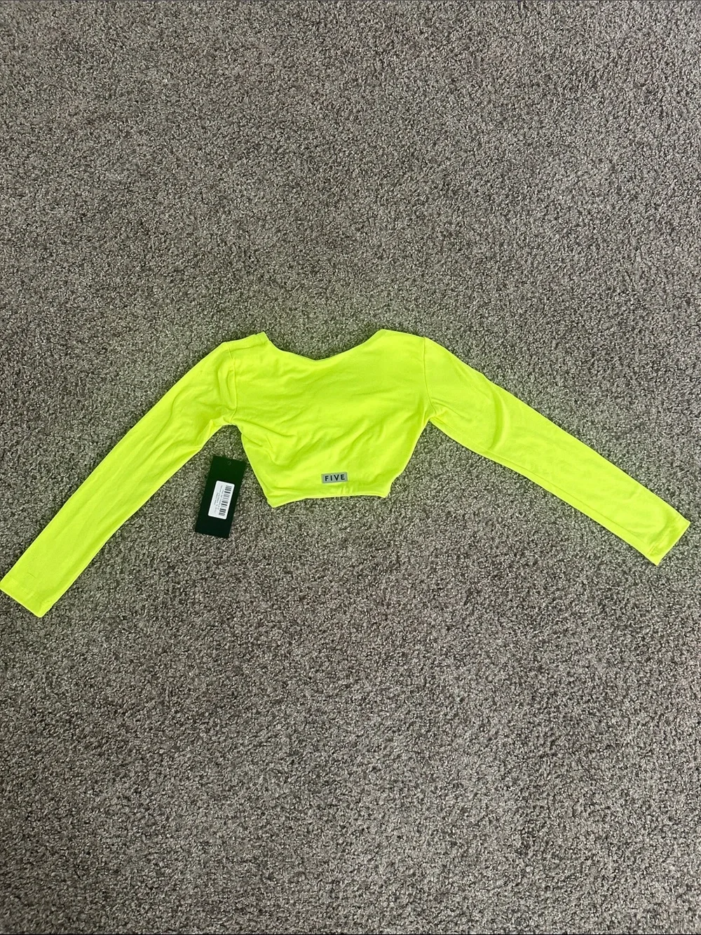 BNWT Five the label electric yellow long sleeve dance top YL
